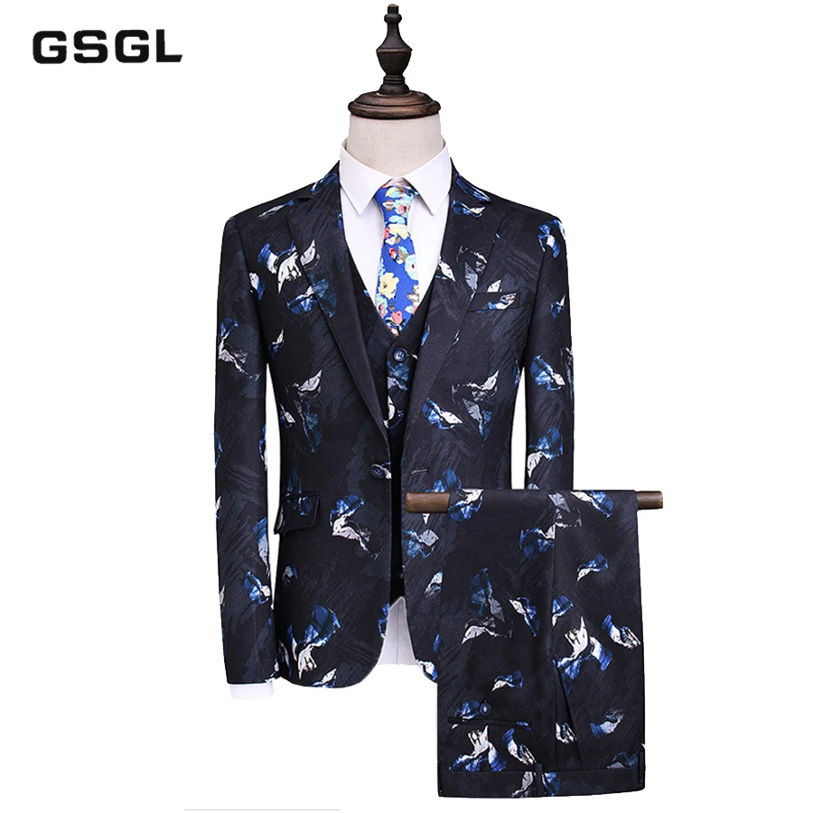 Tuxedos Men Suit Slim Fit Male Printed Suits Stylish Wedding Groom Designer Suits 3 Pieces Jacket Pants Vest Set
Tuxedos Men Suit Slim Fit Male Printed Suits Stylish Wedding Groom Designer Suits 3 Pieces Jacket Pants Vest Set