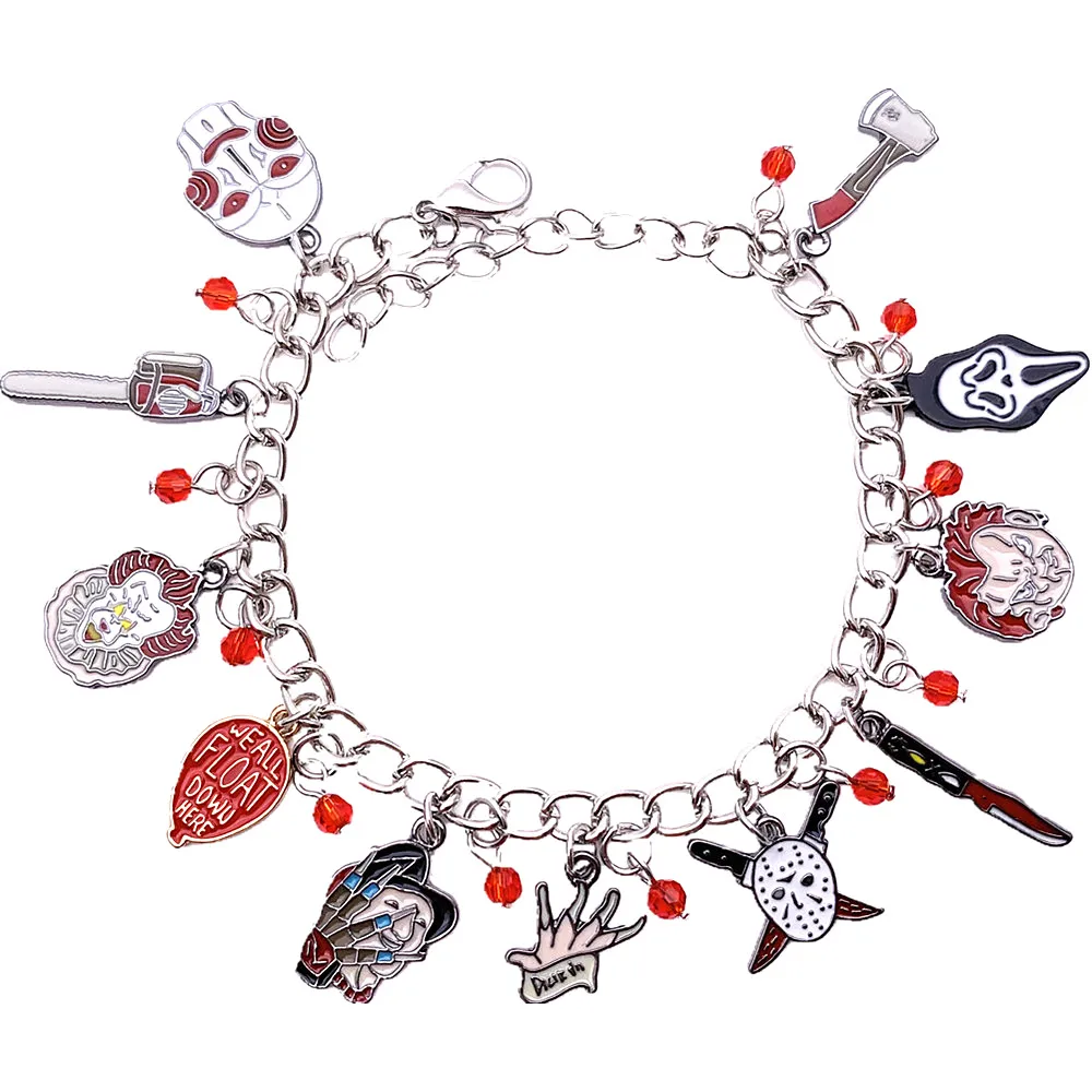 Chucky Face Stephen Kings Jason Hockey Scream Freddy Krueger Jason Voorhees Michael Myers Horror Charm Bracelet
Chucky Face Stephen Kings Jason Hockey Scream Freddy Krueger Jason Voorhees Michael Myers Horror Charm Bracelet