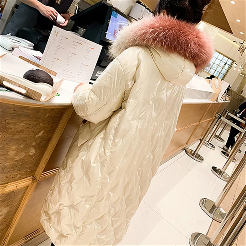 White Duck Down Jacket Female 2019 New Winter Korean Version of the Long Section Over the Knee Large Fur Collar Thick CoatYZH689
White Duck Down Jacket Female 2019 New Winter Korean Version of the Long Section Over the Knee Large Fur Collar Thick CoatYZH689