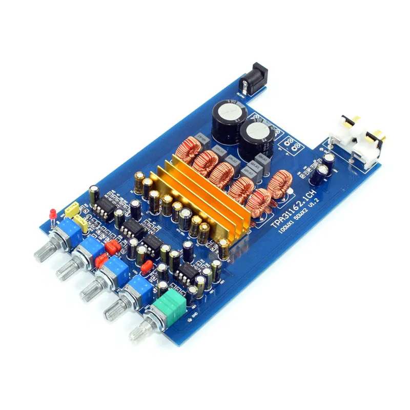 KYYSLB TPA3116 2.1 amplifier board 5A 2*50W+100W Class D 4 pieces NE5532 2.1 with tone digital power amplifier board
KYYSLB TPA3116 2.1 amplifier board 5A 2*50W+100W Class D 4 pieces NE5532 2.1 with tone digital power amplifier board
