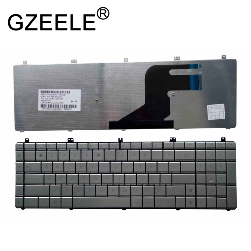 NEW US Layout Silver English Laptop Keyboard for Asus series N55 N55S N55SF N55SF
NEW US Layout Silver English Laptop Keyboard for Asus series N55 N55S N55SF N55SF