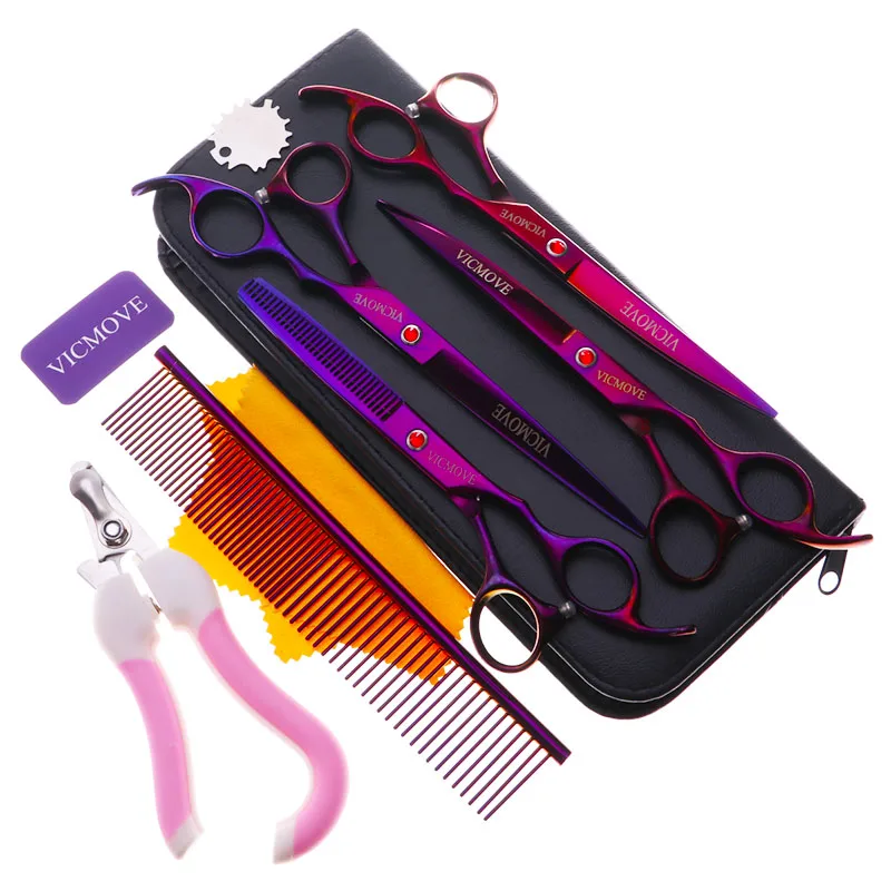 7 Inches 5Pcs Purple Beauty Salon Hair Cutting Thinning Scissors Barber Shears Professional Hairdressing Styling Tools Set
7 Inches 5Pcs Purple Beauty Salon Hair Cutting Thinning Scissors Barber Shears Professional Hairdressing Styling Tools Set