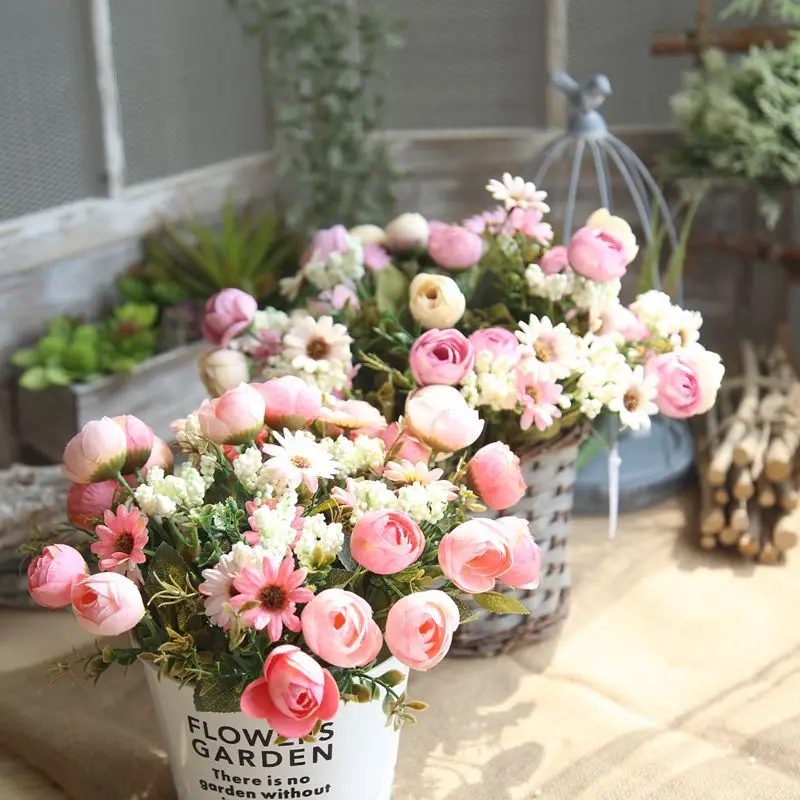 8heads/1 bundle Silk tea roses Bride bouquet for Christmas home wedding new Year decoration fake plants artificial flowers
8heads/1 bundle Silk tea roses Bride bouquet for Christmas home wedding new Year decoration fake plants artificial flowers