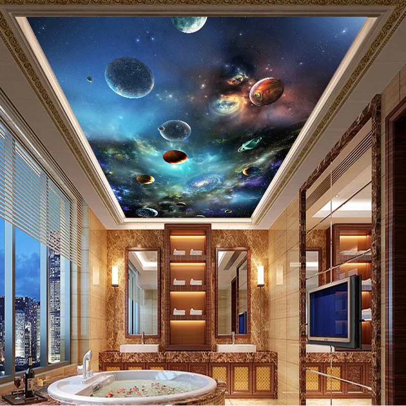 Ceiling Mural Modern 3D Universe Planet Photo Wallpaper Living Room Theme Hotel Ceiling Decor Wall Covering Papel De Parede 3 D
Ceiling Mural Modern 3D Universe Planet Photo Wallpaper Living Room Theme Hotel Ceiling Decor Wall Covering Papel De Parede 3 D