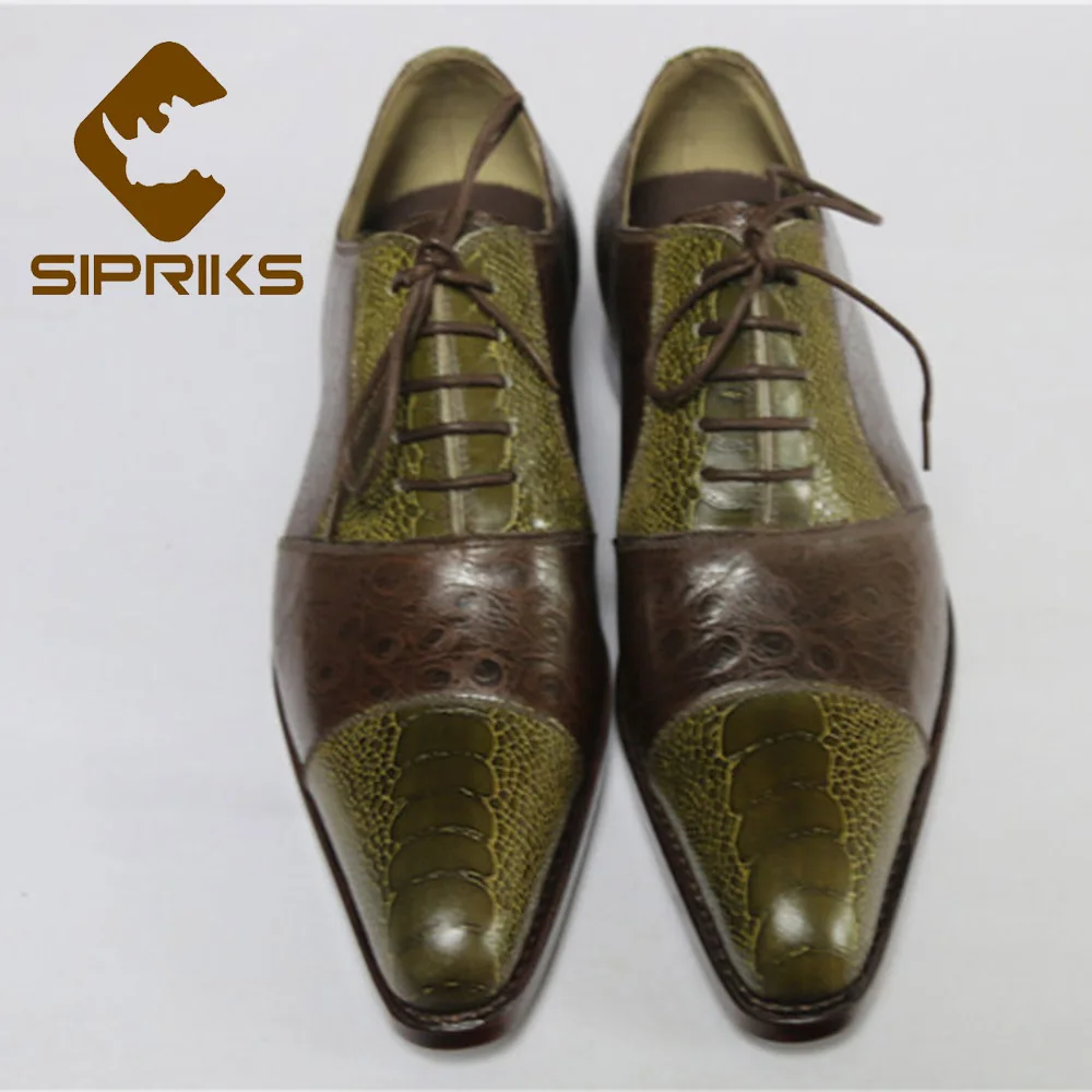 Sipriks Men's Cap-toe Dress Shoes Oxfords Boss Printed Ostrich Skin Business Shoes Goodyear Welted Suits Social 46 Cow Leather
Sipriks Men's Cap-toe Dress Shoes Oxfords Boss Printed Ostrich Skin Business Shoes Goodyear Welted Suits Social 46 Cow Leather