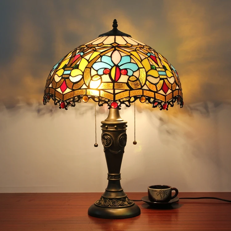 16inch Luxury tiffany Baroque style table lamp retro decoration bedroom bedside lamp
16inch Luxury tiffany Baroque style table lamp retro decoration bedroom bedside lamp
