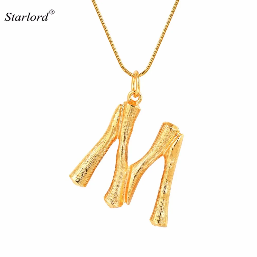 Bamboo Initial Letter M Necklace Snake Chain Gold Alphabet Jewelry Statement Personalized Gift Letter Charm For Women/Men P9086
Bamboo Initial Letter M Necklace Snake Chain Gold Alphabet Jewelry Statement Personalized Gift Letter Charm For Women/Men P9086