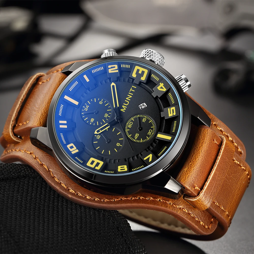 Rolexable мужские s часы Лидирующий бренд военные кварцевые роскошные кожаные