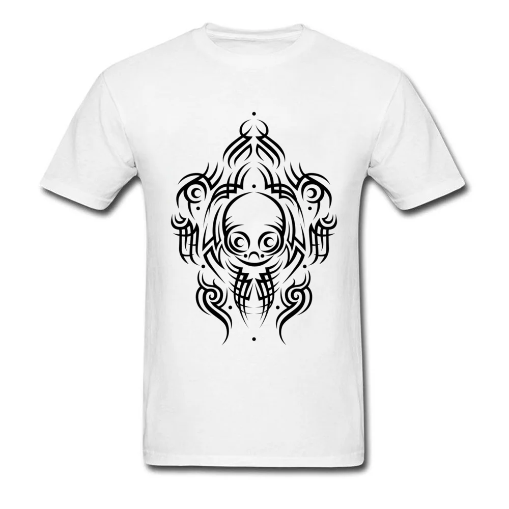 Alien Tribal Tattoo 2018 летняя белая футболка мужская черная хлопковая Футболка с принтом