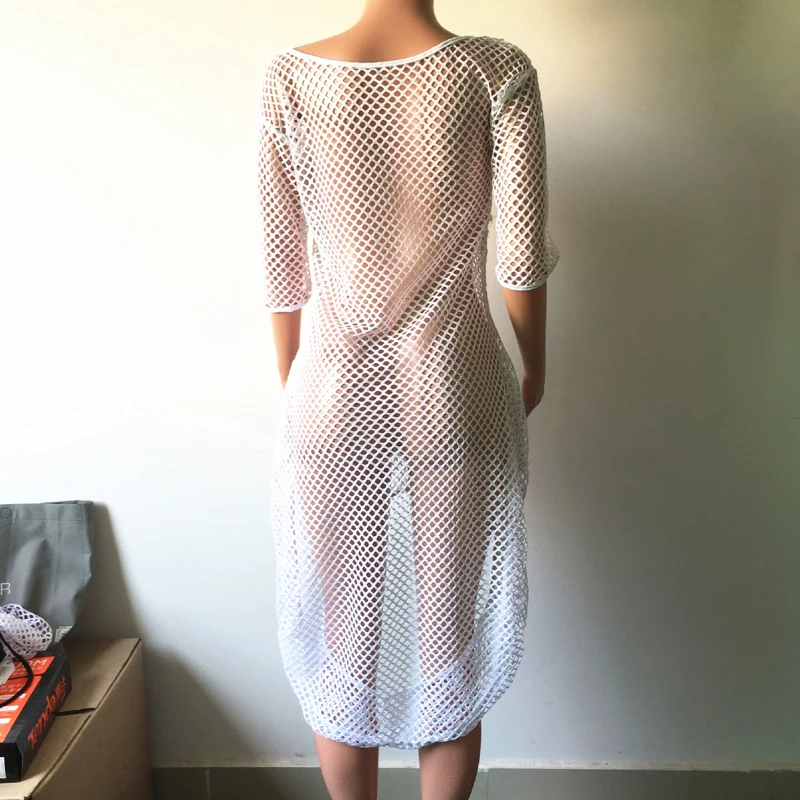 Женское свободное платье-трапеция Пляжное платье с длинным рукавом облегающее