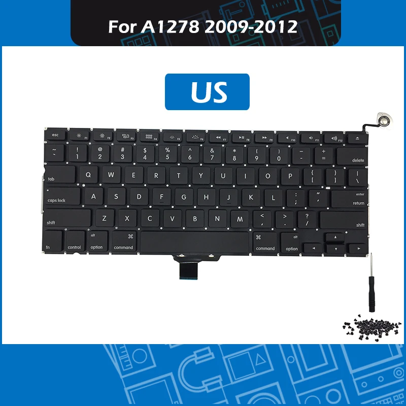 A1278 Клавиатура США Для Macbook Pro Unibody 13 "клавиатура + Подсветка + винты и инструмент 2009-2012
A1278 Клавиатура США Для Macbook Pro Unibody 13 "клавиатура + Подсветка + винты и инструмент 2009-2012