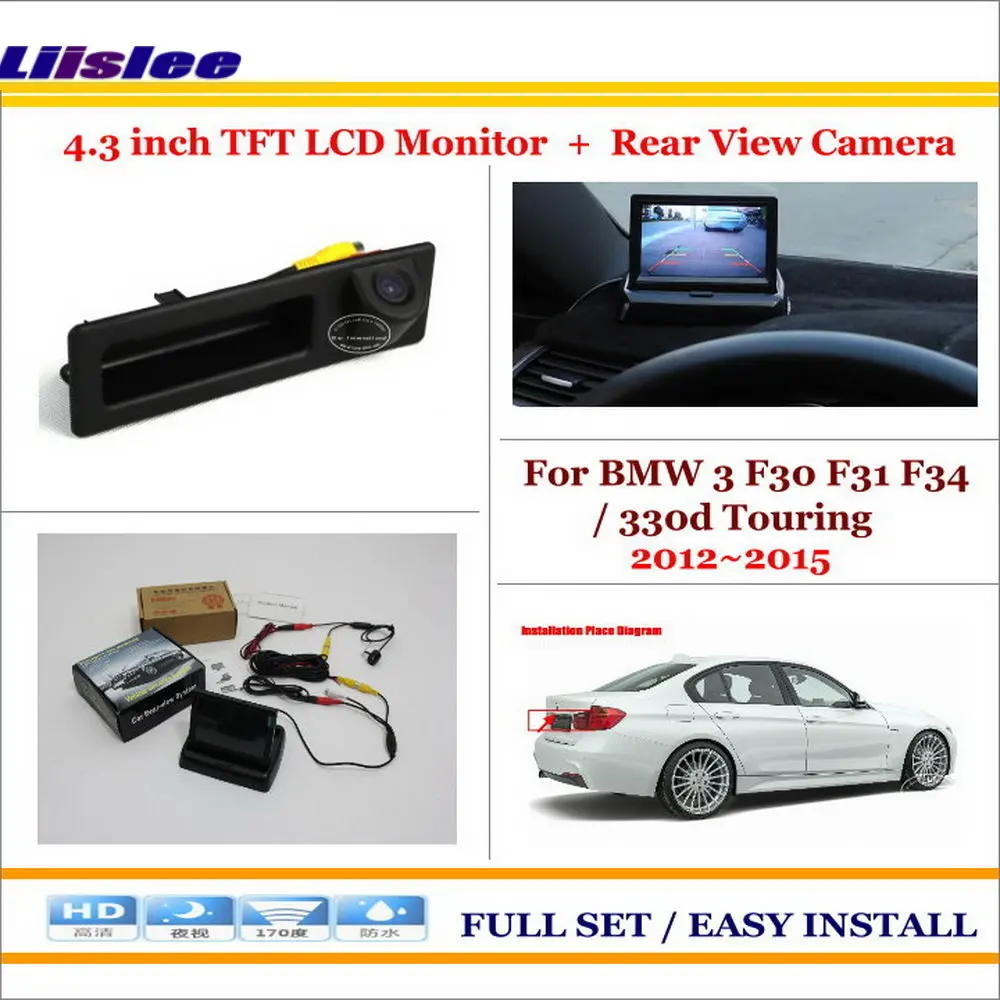 Auto Camera For BMW 3 F30 F31 F34 330d Touring 2012-2014 2015 Car Reverse Rear Camera 4.3" TFT LCD Monitor Screen Parking System
Auto Camera For BMW 3 F30 F31 F34 330d Touring 2012-2014 2015 Car Reverse Rear Camera 4.3" TFT LCD Monitor Screen Parking System