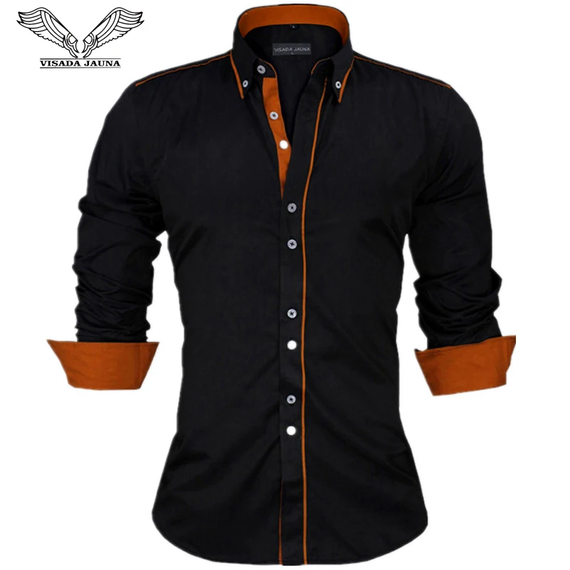 VISADA JAUNA Men Shirts Europe Size New Arrivals Slim Fit Male Shirt Solid Long Sleeve British Style Cotton Men's Shirt Office
VISADA JAUNA Men Shirts Europe Size New Arrivals Slim Fit Male Shirt Solid Long Sleeve British Style Cotton Men's Shirt Office