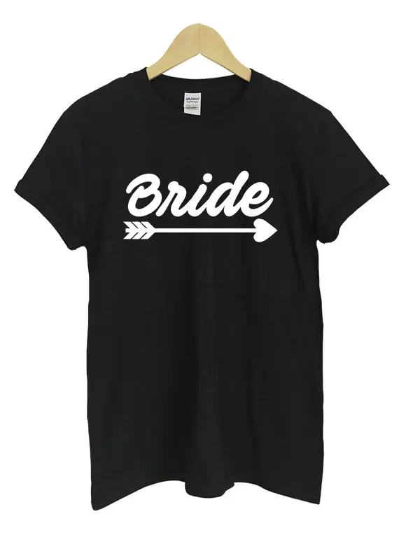 Bride - Cupids Arrow Letters Print Women T shirt Cotton Casual Funny Shirt For Lady Top Tee Hipster Black White Drop Ship Z-222
Bride - Cupids Arrow Letters Print Women T shirt Cotton Casual Funny Shirt For Lady Top Tee Hipster Black White Drop Ship Z-222