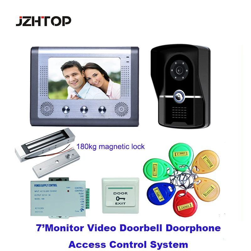 7 "LCD домашний контроль доступа видео домофон дверной звонок Система домофона