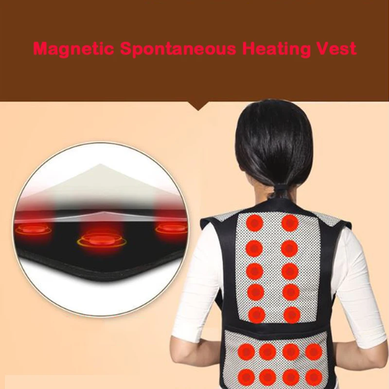 

Shoulder Waist Warmer Tourmaline Spontaneous Heating Waistcoat Magnet Therapy Self Heating Vest Back Massage Lumbar Pain Relief