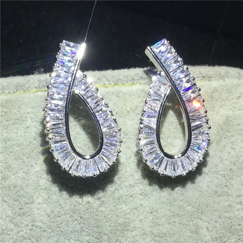 Fashion Princess cut Earrring AAAAA zircon cz Silver Color Engagement Wedding Stud Earrings for women men Jewelry
Fashion Princess cut Earrring AAAAA zircon cz Silver Color Engagement Wedding Stud Earrings for women men Jewelry