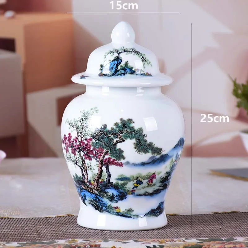 Jingdezhen Ceramic General Tank Vase Bird And Flowers Hat-covered Ginger Jars Ornament Creative Gift
Jingdezhen Ceramic General Tank Vase Bird And Flowers Hat-covered Ginger Jars Ornament Creative Gift