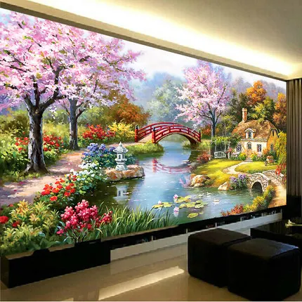 QIUSI 122cm Needlework,DIY landscape cross stitch, famous painting garden cabin chinese embroidery handwork craft gift 
QIUSI 122cm Needlework,DIY landscape cross stitch, famous painting garden cabin chinese embroidery handwork craft gift