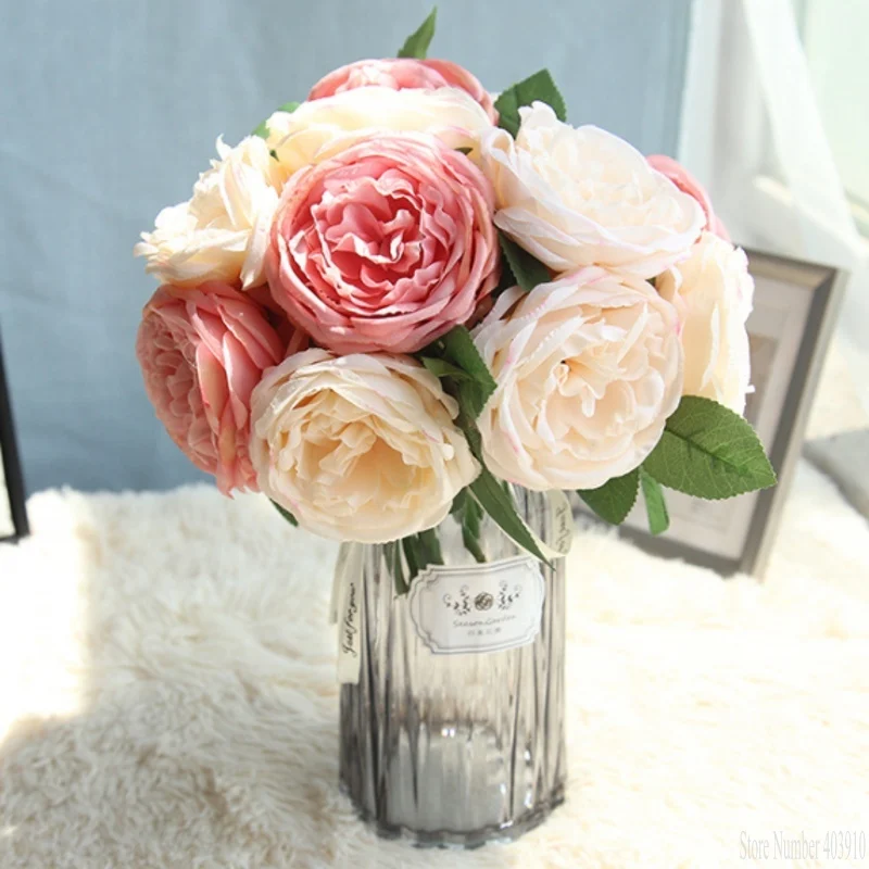 5 head silk rose multilayer artificial flower wedding hand flower bouquet home office garden decoration
5 head silk rose multilayer artificial flower wedding hand flower bouquet home office garden decoration