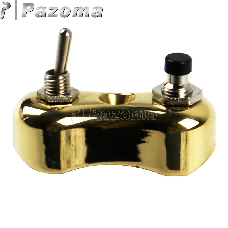 Brass Motorbike 7/8" or 1" Handlebar Switch-Block Push Button Toggle Switches for Harley Sportster XL Cafe Racer Bobber Chopper
Brass Motorbike 7/8" or 1" Handlebar Switch-Block Push Button Toggle Switches for Harley Sportster XL Cafe Racer Bobber Chopper
