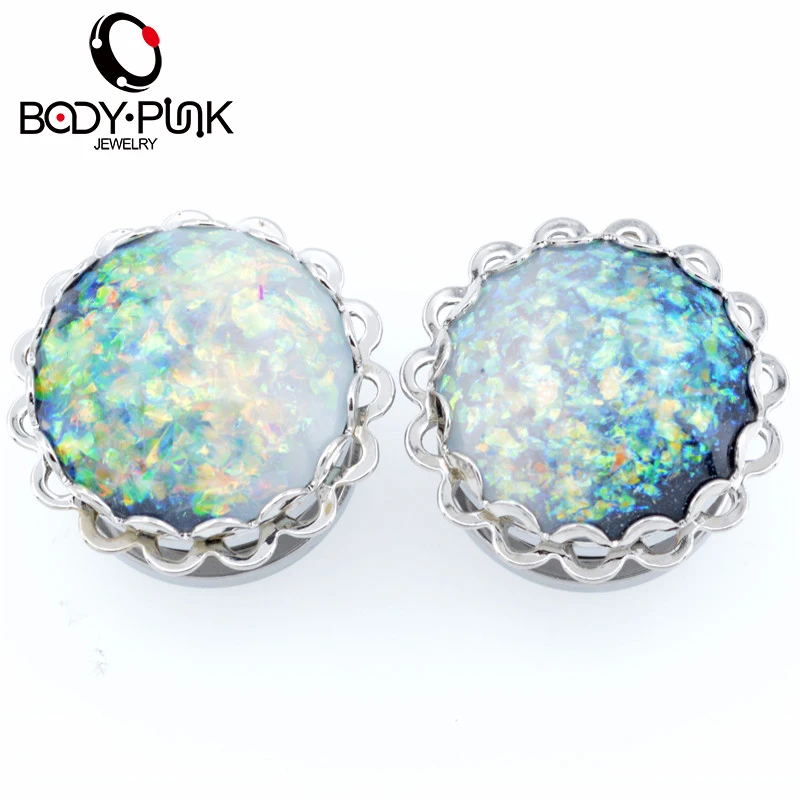 BODY PUNK 2pcs Arylic Ear Plugs and Tunnels Double Flared Expander Blue Opal Filigree Ear Plug Gauge Sexy Body Jewelry Piercing
BODY PUNK 2pcs Arylic Ear Plugs and Tunnels Double Flared Expander Blue Opal Filigree Ear Plug Gauge Sexy Body Jewelry Piercing