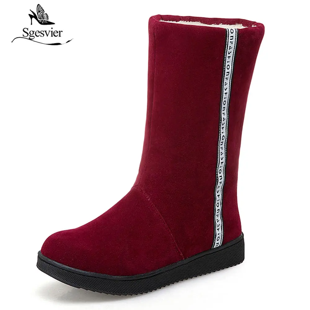 Sgesvier New Black Red snow boots women mid calf half boots high quality winter womens boots 2018 Round Toe women shoes OX739
Sgesvier New Black Red snow boots women mid calf half boots high quality winter womens boots 2018 Round Toe women shoes OX739
