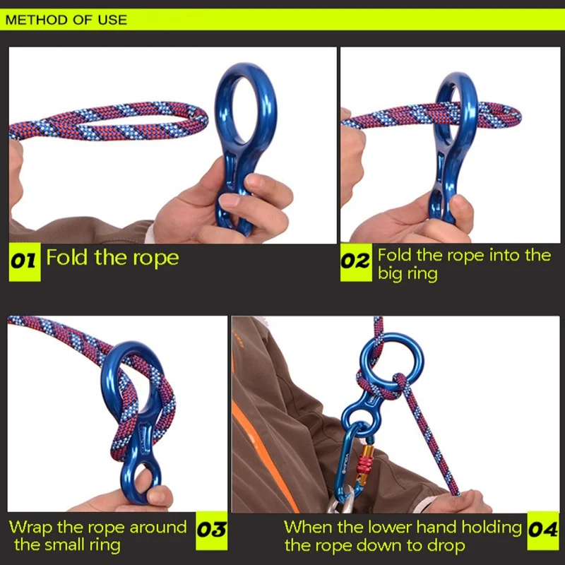 Outdoor 35KN 8 Shape Descender Rock Climbing Carabiners Abseiling Downhill Safety Ring For Device Climbing Equipment
Outdoor 35KN 8 Shape Descender Rock Climbing Carabiners Abseiling Downhill Safety Ring For Device Climbing Equipment