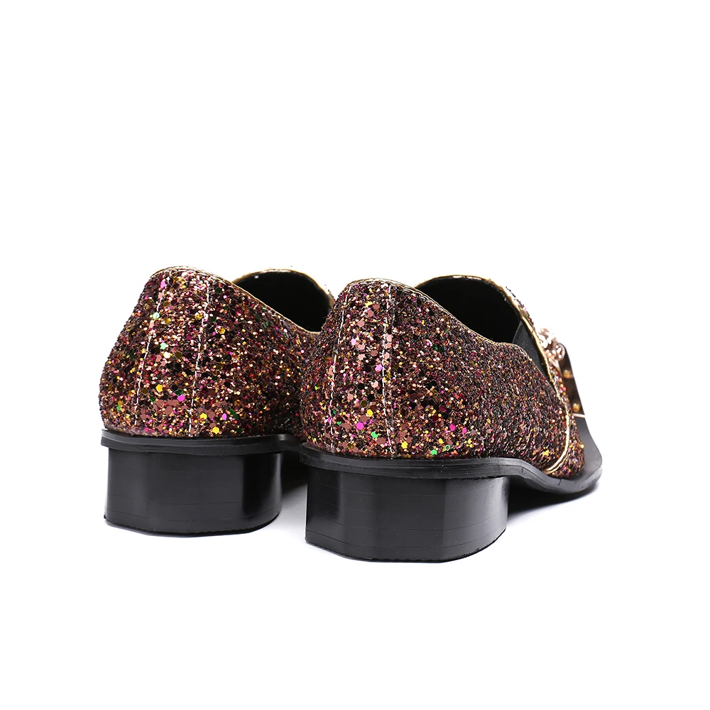 Christia Bella Fashion Sequins Genuine Leather Men Shoes Large Size Crystal Chain Pointed Toe Slip on Formal Party Dress Shoes
Christia Bella Fashion Sequins Genuine Leather Men Shoes Large Size Crystal Chain Pointed Toe Slip on Formal Party Dress Shoes