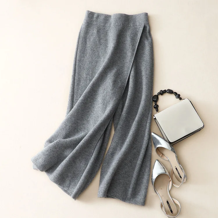 Shuchan Cashmere High Waist Wide Leg Pants Ankle-length Knitted Loose Office Lady Solid 2018 Fashion Thick Warm Trousers Women
Shuchan Cashmere High Waist Wide Leg Pants Ankle-length Knitted Loose Office Lady Solid 2018 Fashion Thick Warm Trousers Women