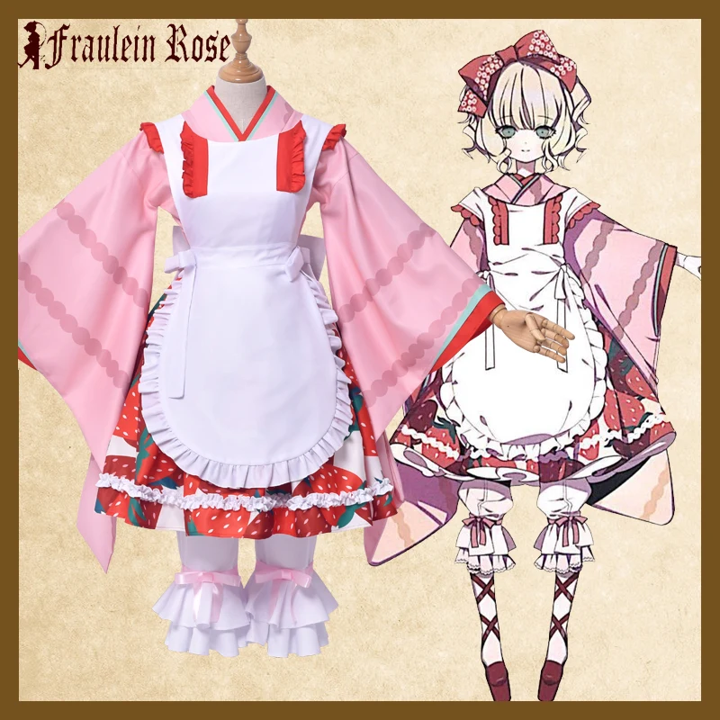 Anime Rozen Maiden Cosplay Hinaichigo Cos Halloween Party Cos Women's Sweet Lovely Lolita Maid Kimono Style Dress Costume
Anime Rozen Maiden Cosplay Hinaichigo Cos Halloween Party Cos Women's Sweet Lovely Lolita Maid Kimono Style Dress Costume