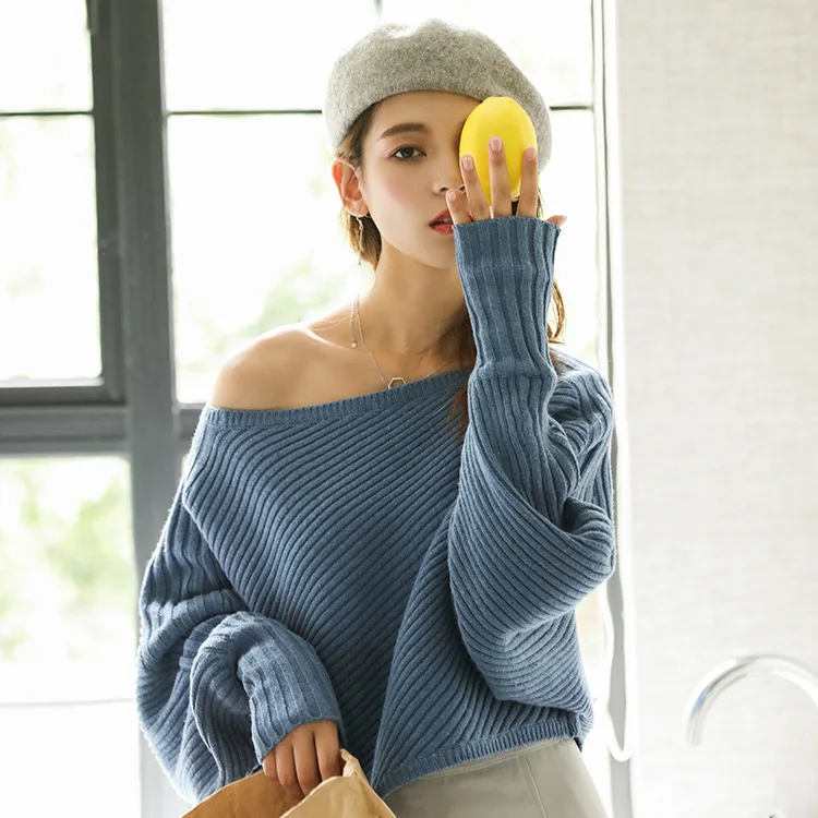 Jumper Cotton Computer Knitted Slash Neck Limited Poncho 2018 The New Pattern Woman Shirt Pullover One Joker Knitting Sweater
Jumper Cotton Computer Knitted Slash Neck Limited Poncho 2018 The New Pattern Woman Shirt Pullover One Joker Knitting Sweater