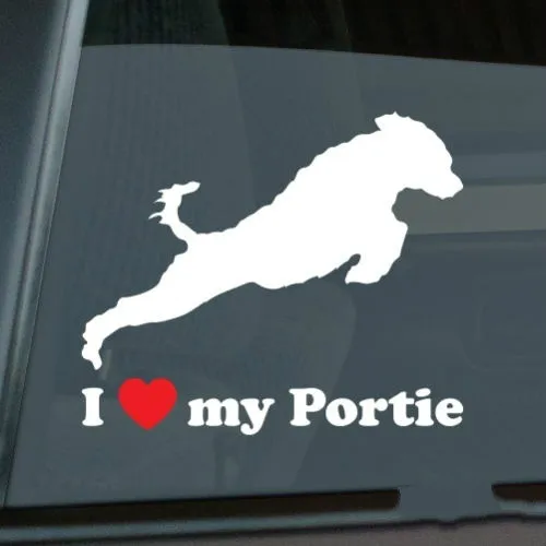 I Love My French Water Dog Sticker Die Cut Vinyl v2 portie pwd оконные наклейки Размер (дюймы): 5 50X4 67|Наклейки