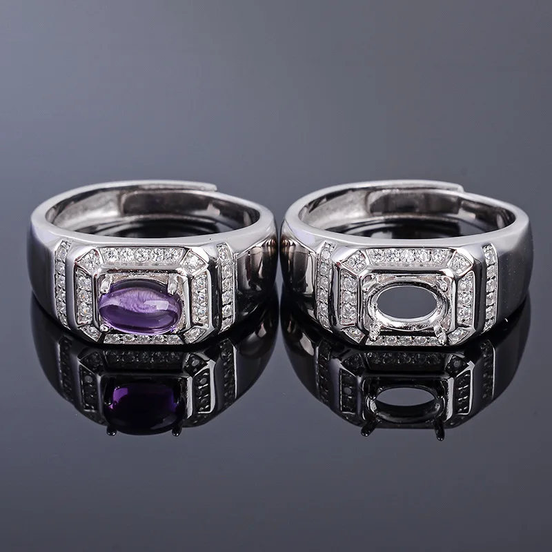MeiBaPJ 5*7 Natural Amethyst Gemstone Fashion Ring /Empty Support for Men Real 925 Sterling Silver Fine Charm Jewelry SY
MeiBaPJ 5*7 Natural Amethyst Gemstone Fashion Ring /Empty Support for Men Real 925 Sterling Silver Fine Charm Jewelry SY