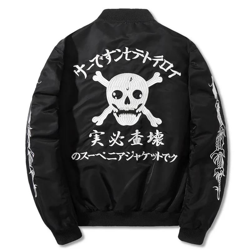 Hyweacvar Kanye West мужская куртка бомбер Ma1 утолщенная Yokosuka с черепом уличная одежда