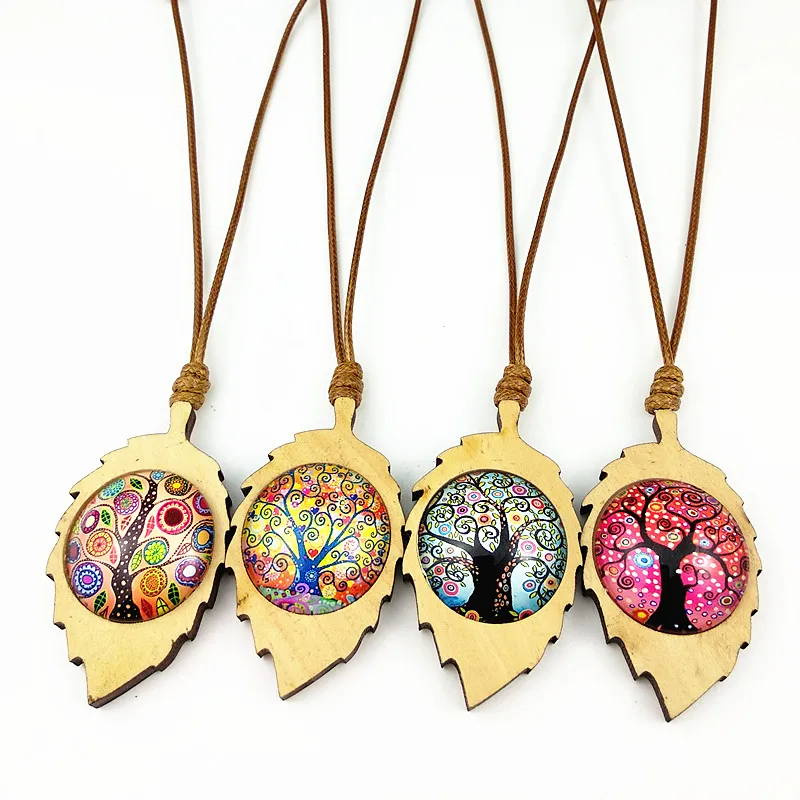 24pcs tree of life Mandala leaves Dome Glass Wood Pendant for Girl Women Necklaces with Wax Rope Chain Jewelry wholesale
24pcs tree of life Mandala leaves Dome Glass Wood Pendant for Girl Women Necklaces with Wax Rope Chain Jewelry wholesale