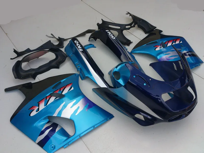 Набор обтекателей под заказ для KAWASAKI Ninja ZZR1100 93 99 00 01 03 ZZR 1100 1993 2001 2003 ABS черно