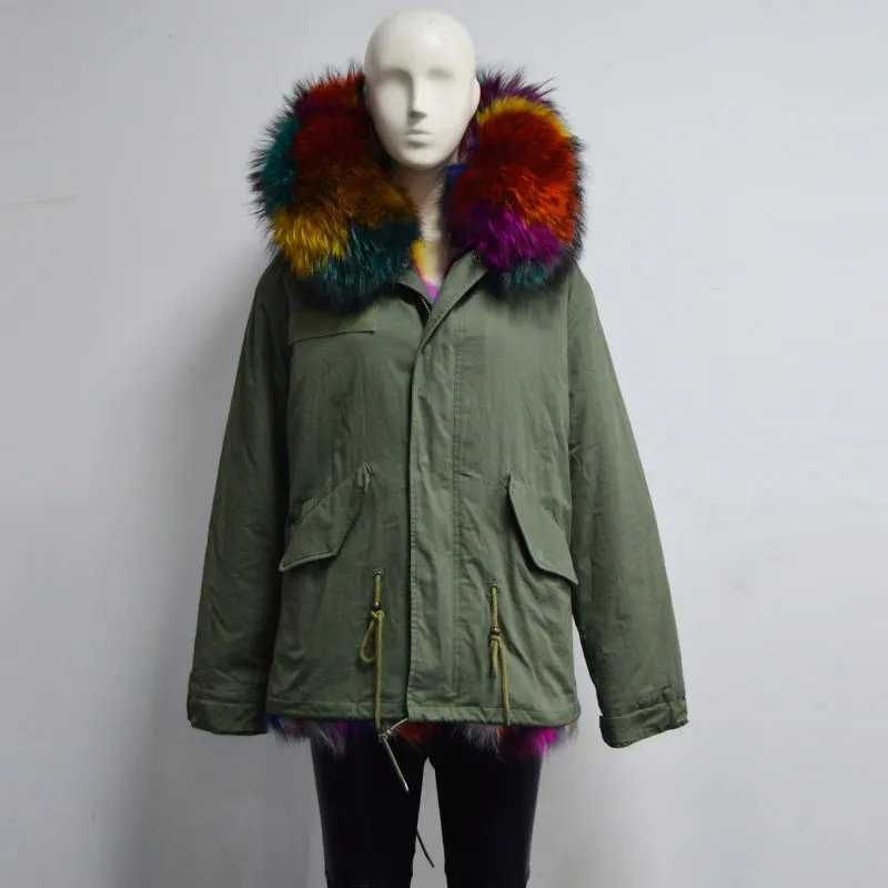 Winter Women Fur Parka Fashion Multi Fox fur Liner Jacket raccoon fur hood Parka
Winter Women Fur Parka Fashion Multi Fox fur Liner Jacket raccoon fur hood Parka