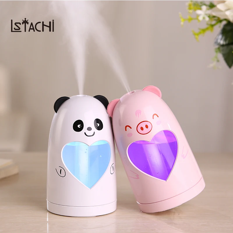 LSTACHi Mini USB Panda увлажнитель воздуха DC5V Бесшумный ультразвуковой рассеиватель