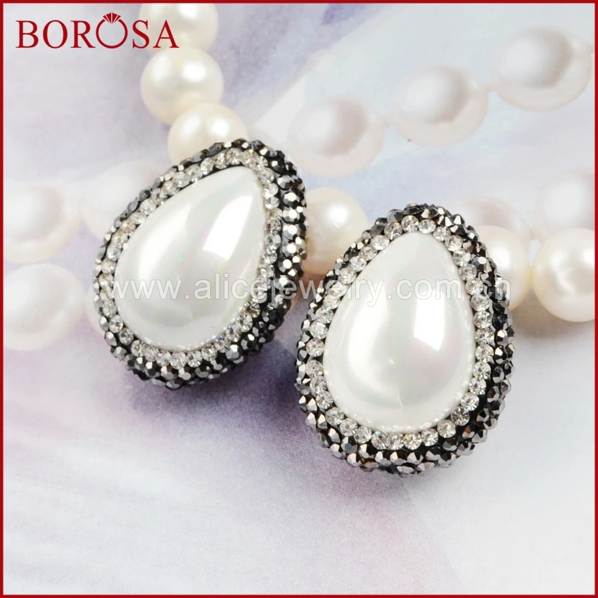 BOROSA Self-Design Hot Vintage Pendant Pearl Pendant Beads CZ Paved Edged Durzy Baroque Style Beads DIY Jewelry JAB070
BOROSA Self-Design Hot Vintage Pendant Pearl Pendant Beads CZ Paved Edged Durzy Baroque Style Beads DIY Jewelry JAB070