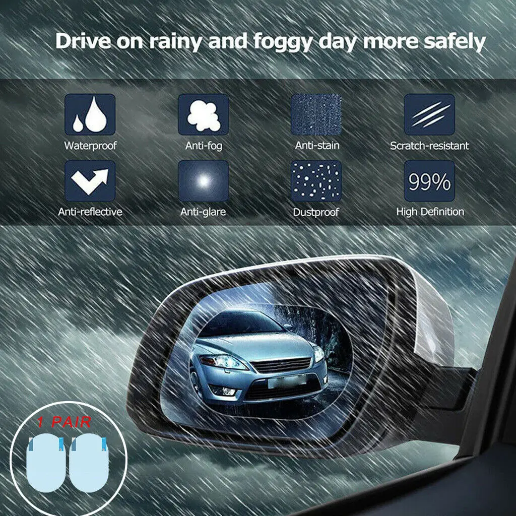 2PCS Car Rearview Mirror Protective Film Anti Fog Window Clear Rainproof Rear View Mirror Protective Soft Film Auto Accessories
2PCS Car Rearview Mirror Protective Film Anti Fog Window Clear Rainproof Rear View Mirror Protective Soft Film Auto Accessories