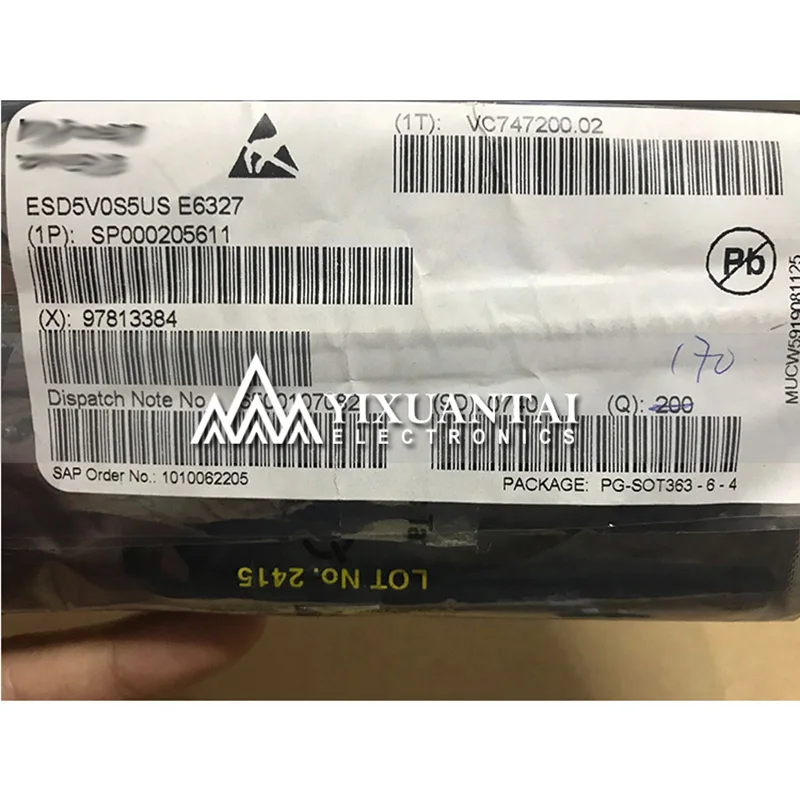10 шт./партия, бесплатная доставка, оригинальный ESD5V0S4US ESD5V0S5US ESD5V3U4RRS (LN6401FF1828MR 1KX3) SOT363
10 шт./партия, бесплатная доставка, оригинальный ESD5V0S4US ESD5V0S5US ESD5V3U4RRS (LN6401FF1828MR 1KX3) SOT363