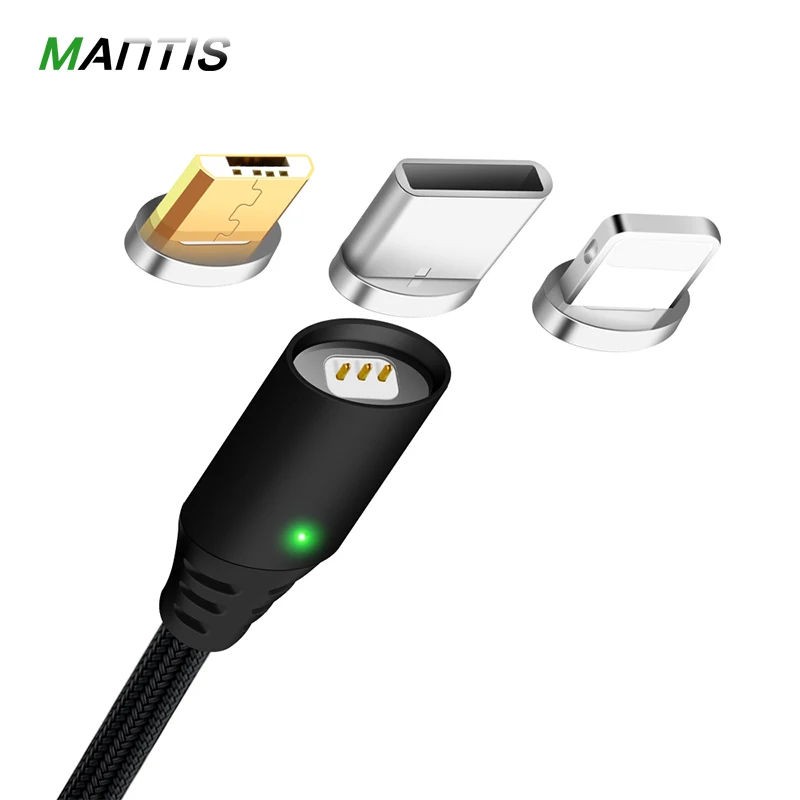 Богомол 2.5A Магнитный кабель для Apple IPhone X 8 7 6 6s плюс микро Тип usb C 1 м нейлон