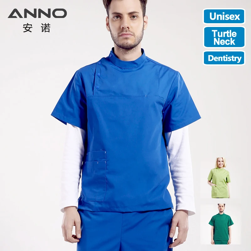 ANNO Nurses Uniform Dental Scrubs With Turtle Neck Uniforms Dentistry Cloth Set Unisex Form Clinicos uniforme
ANNO Nurses Uniform Dental Scrubs With Turtle Neck Uniforms Dentistry Cloth Set Unisex Form Clinicos uniforme