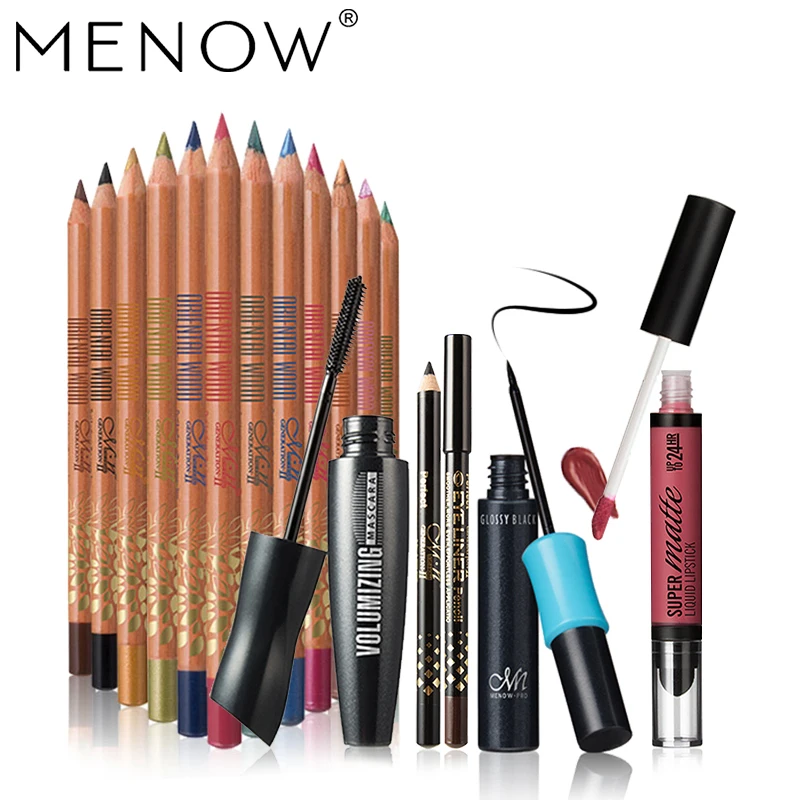 MENOW бренд Make up sat 12 видов цветов шелковистая древесина для разноцветных