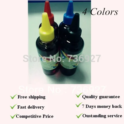 4 colors high quality Ink , universal dyebased refill ink suit for canon dyebased 4colors printer ,deskjet printer
4 colors high quality Ink , universal dyebased refill ink suit for canon dyebased 4colors printer ,deskjet printer