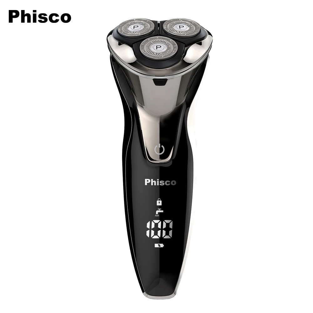 Phisco Rechargeable Electric Shaver Razor for Mens Beard Trimmer Wet Dry Waterproof USB Rotary Shaving Razor Heads Face Care
Phisco Rechargeable Electric Shaver Razor for Mens Beard Trimmer Wet Dry Waterproof USB Rotary Shaving Razor Heads Face Care