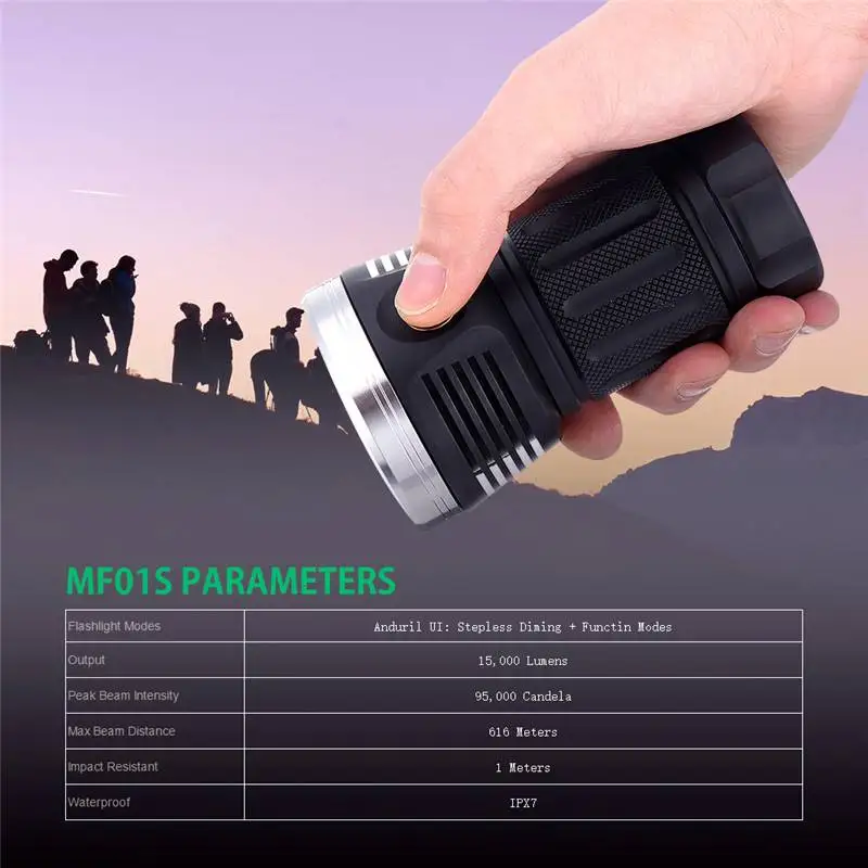 Astrolux MF01S 18x SST20 15000LM 616M Anduril UI 18650 Detector Flashlight High CRI Bright Searching Flashlight Hunting Torch
Astrolux MF01S 18x SST20 15000LM 616M Anduril UI 18650 Detector Flashlight High CRI Bright Searching Flashlight Hunting Torch