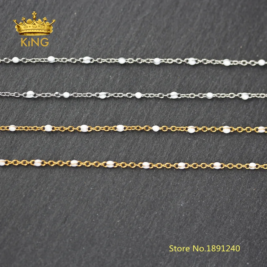 5meters Stainless Steel Wire Wrapped White Enamel Dot Chains Links Small Enamel Beads Rosary Beaded Chains Jewelry 2mm HX194
5meters Stainless Steel Wire Wrapped White Enamel Dot Chains Links Small Enamel Beads Rosary Beaded Chains Jewelry 2mm HX194