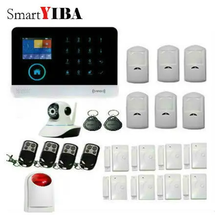 

SmartYIBA GSM WIFI Alarm System Wireless Home Burglar System Security Android IOS APP GPRS DIY Kit PIR Motion Sensor
